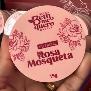 Pó Facial Rosa Mosqueta Finalizador Efeito Aveludado Controla Oleosidade 15g- Bella Bem Me Quero