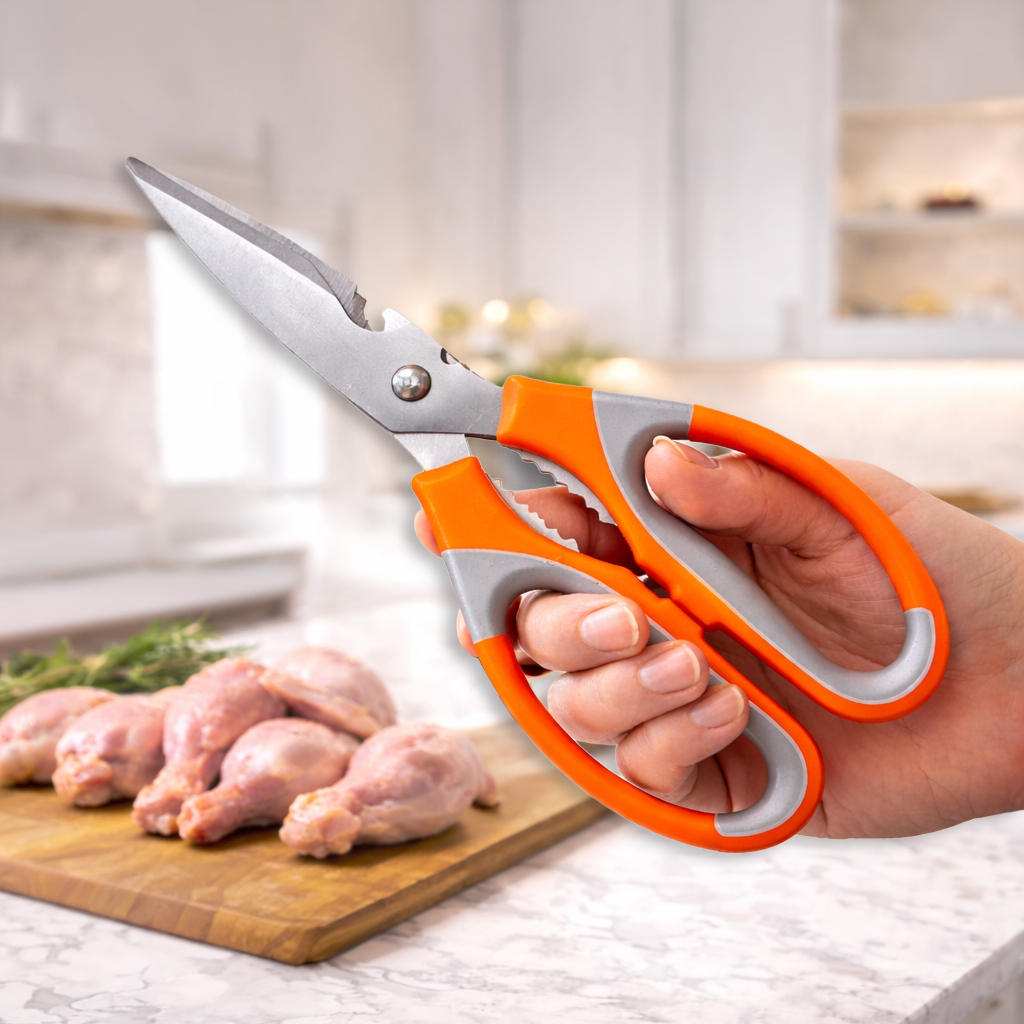 Tesoura cozinha CULINÁRIA Multiuso Para Cortar Carnes, Frangos, Vegetais, Quebra Nozes, Abridor De Garrafas