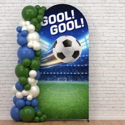 Capa de Painel Romano Futebol Decoração Copa 2x1m Sublimado Em Tecido C/Elástico