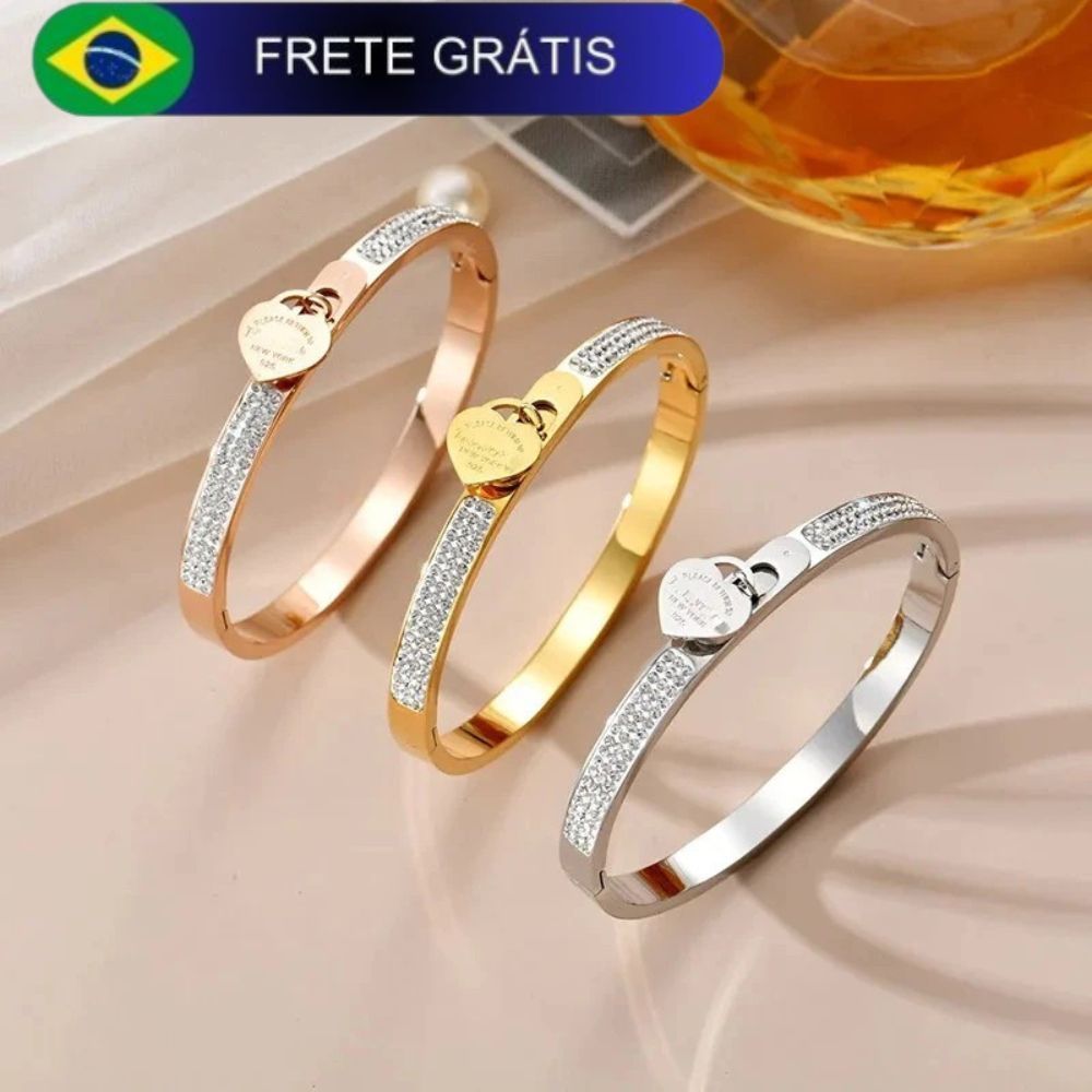 Bracelete pulseira prata feminino semijoia delicado  inoxidável inox com brilho com ajuste de tamanho antialérgica