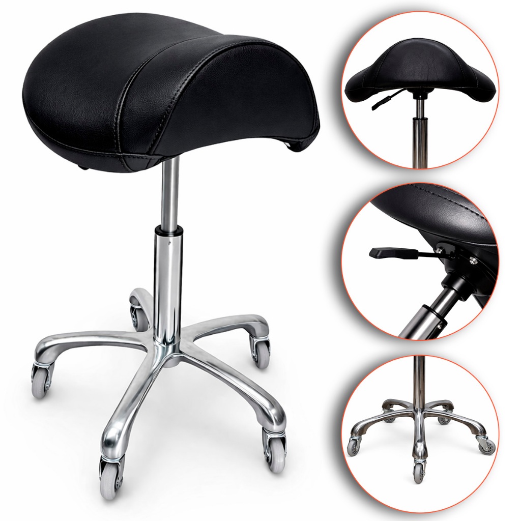 Mocho Sela Ergonômico Fixo Giratório Profissional para Clínica Estética e Salão Resistente - Akmed