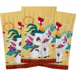 Kit Toalha de Rosto Banho - Temática Moana Animais