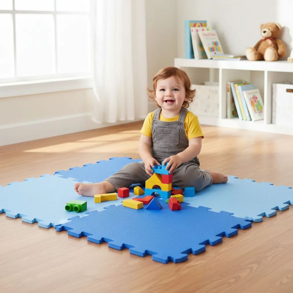 4 Peças Tapete de Atividades Tatame De EVA 60x60CM Educativo Infantil Números e Letras Brinquedo