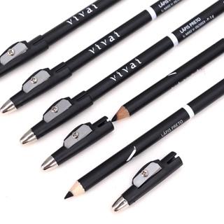 Kit 3  Lápis para Olho Preto com Apontador - Pigmentação Intensa e Cobertura Alta - Vivai em Oferta na Shopee