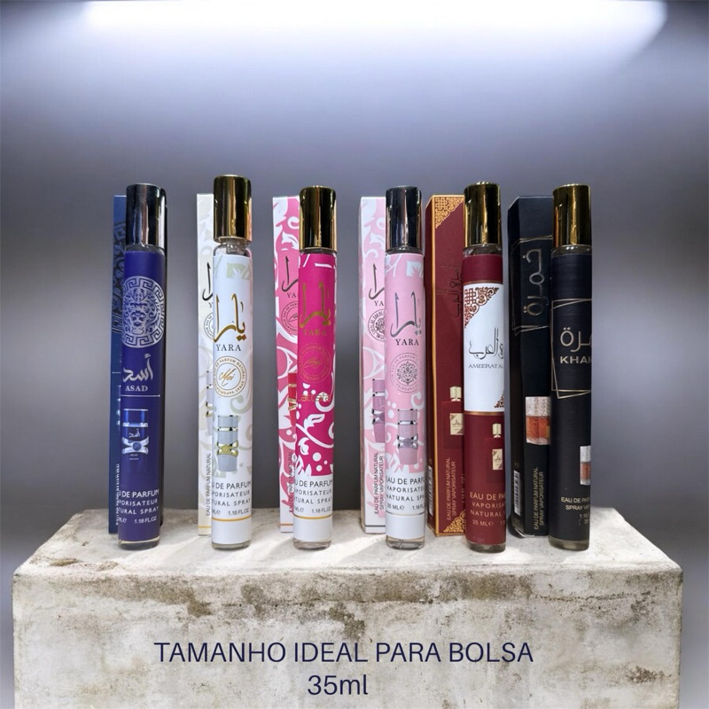 Perfume Árabe 35ml | Mini Perfume Importado Feminino e Masculino | Alta Fixação | Ideal para Bolsa | Yara, Asad