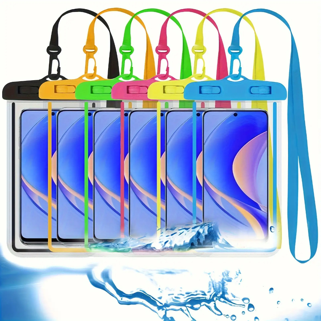 1/2/5 Unidades Capa Bolsa Prova Dágua Impermeável Celular Transparente Universal Promoção