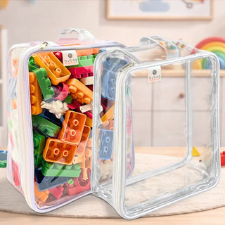 Kit 4 Necessaire Organizadora Estojo Higienizável Casa Brinquedos Bloco Montar - TAM P
