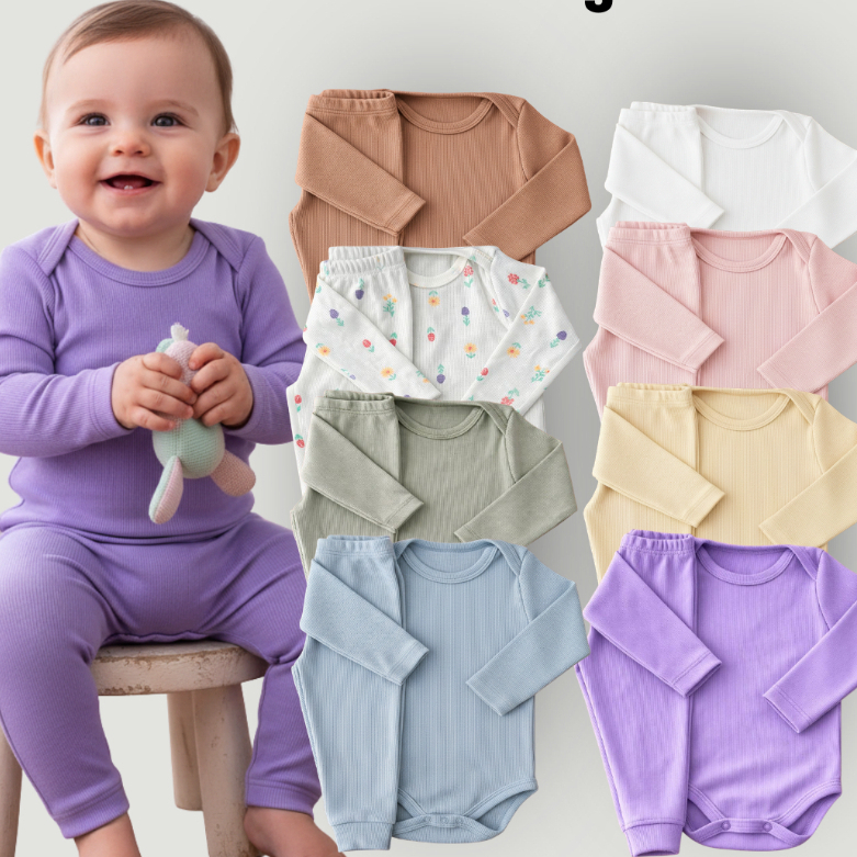 KIT 10 PEÇAS Conjuntos Para Bebê Com Boddy de Botão e Calça