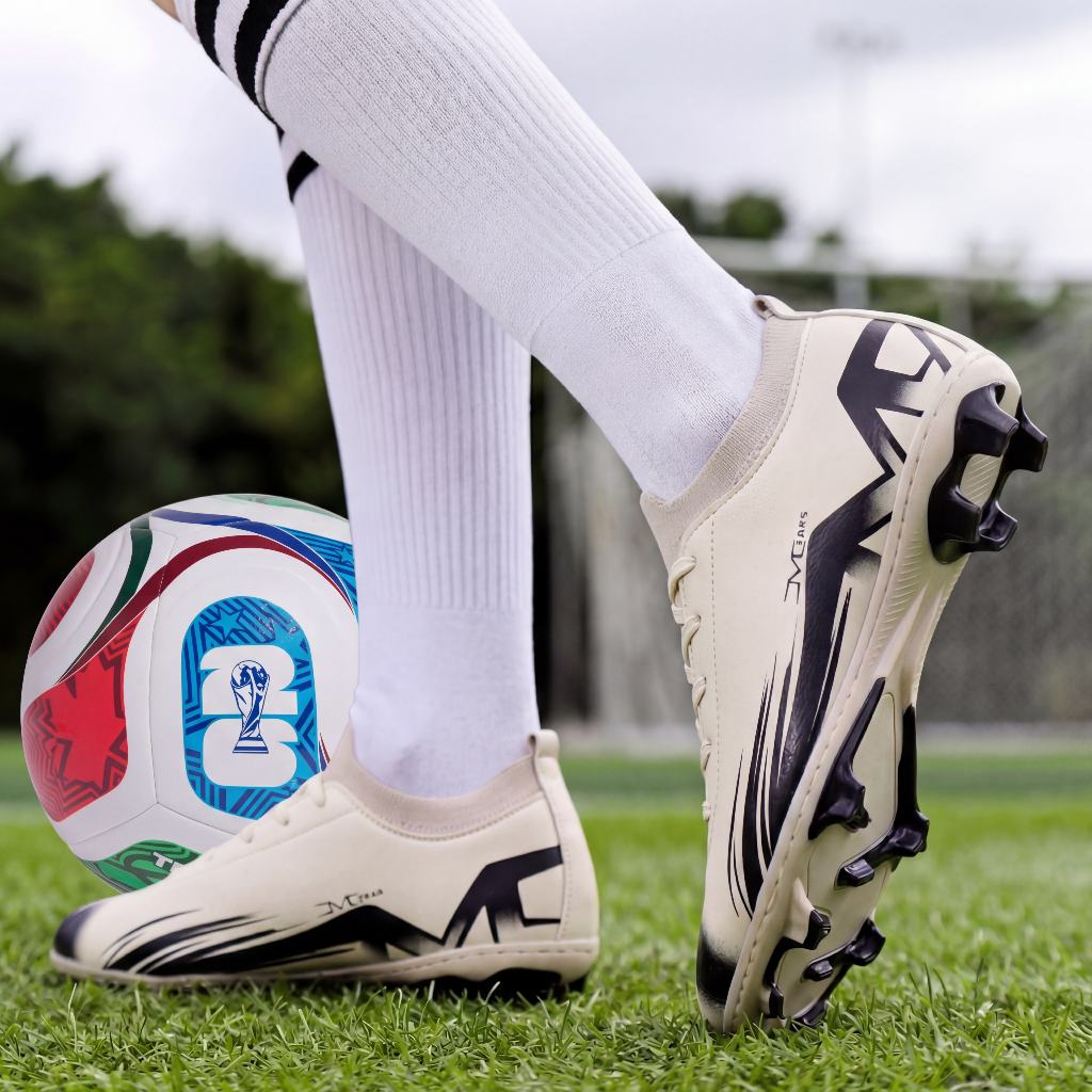 Chuteira Merks Meinha Botinha Campo Grama Natural Leve Futebol Resistente Costurada Macia Com Travas