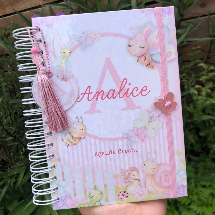 Agenda Escolar ou Creche Personalizada | Capa Dura | Menino ou menina | varios temas