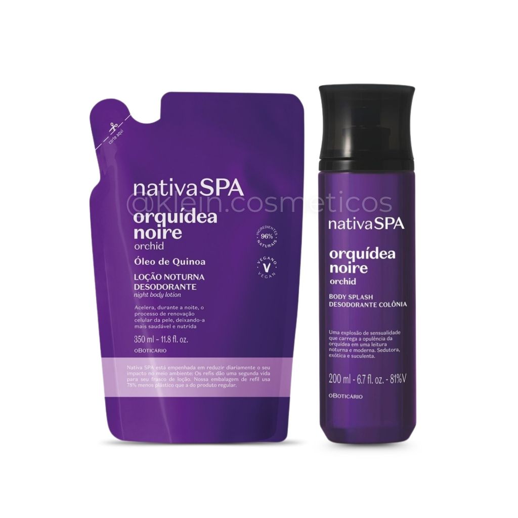 Combo Nativa SPA Orquídea Noire (Body Splash + Hidratante Refil) - oBoticário | NOVOS e ORIGINAIS