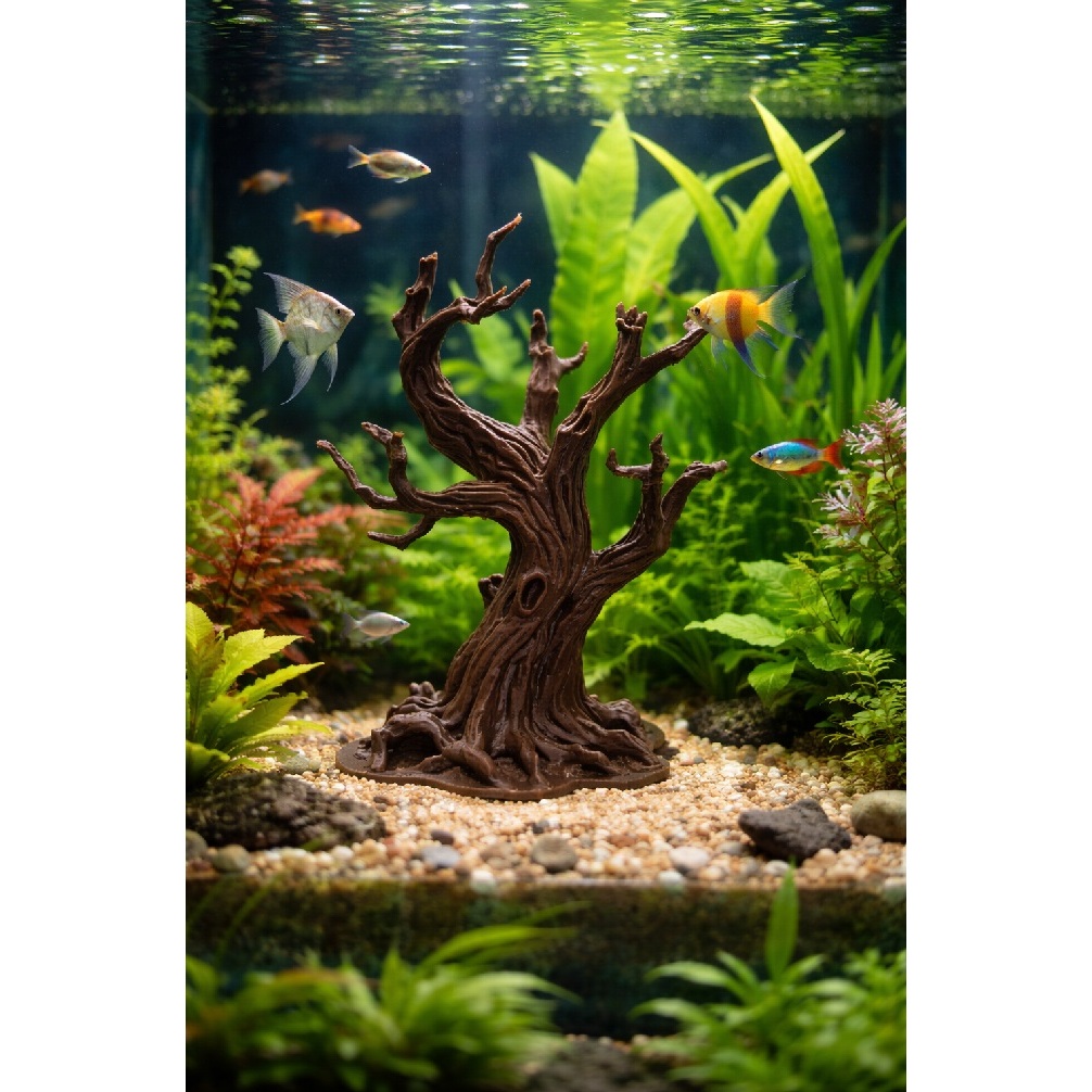 Tronco Seco Decoração Aquário e Terrário – Ideal para Peixes, Betta e Répteis
