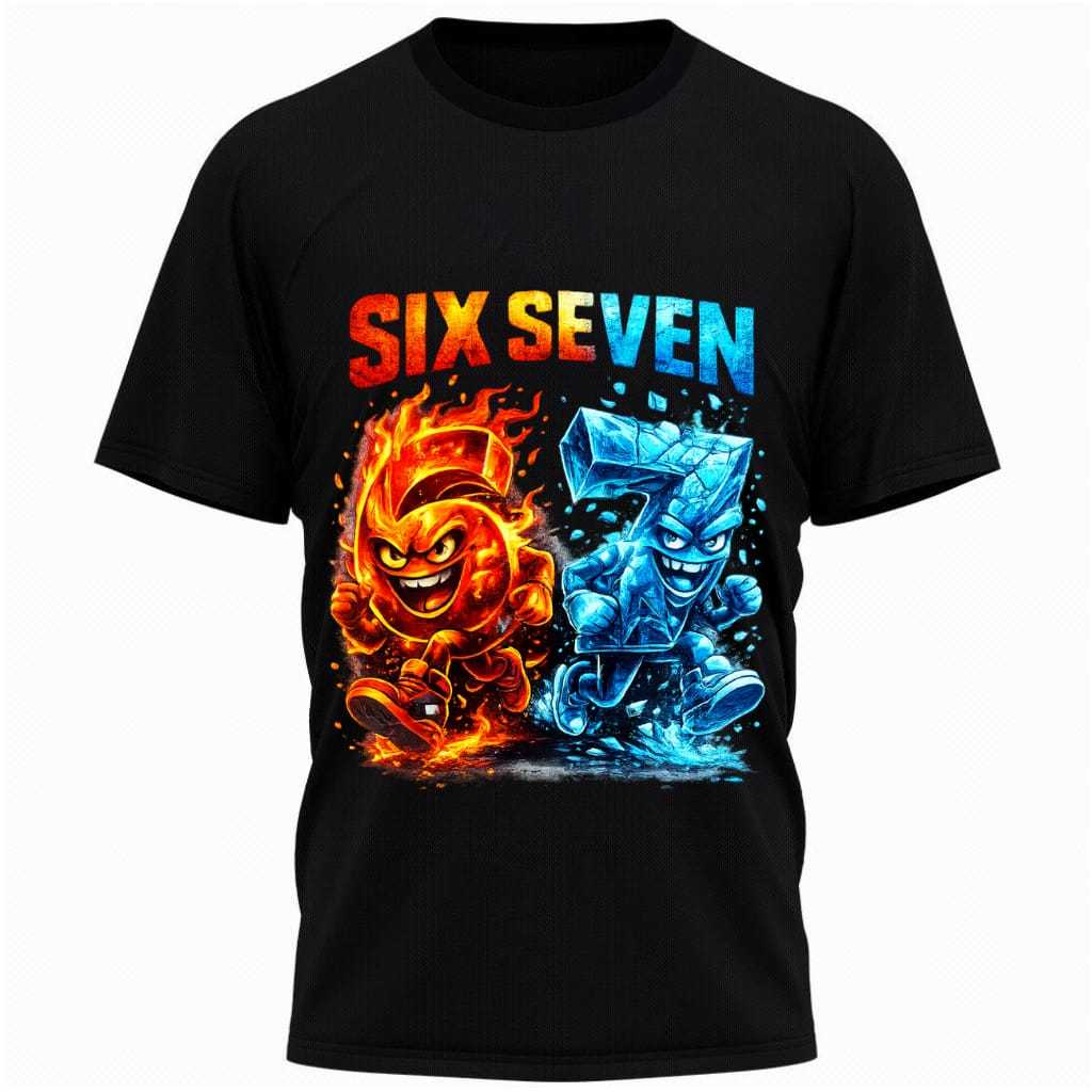 Camiseta 67 SIX SEVEN Inspirada – Estampa Colorida, Personagens , Algodão Confortável