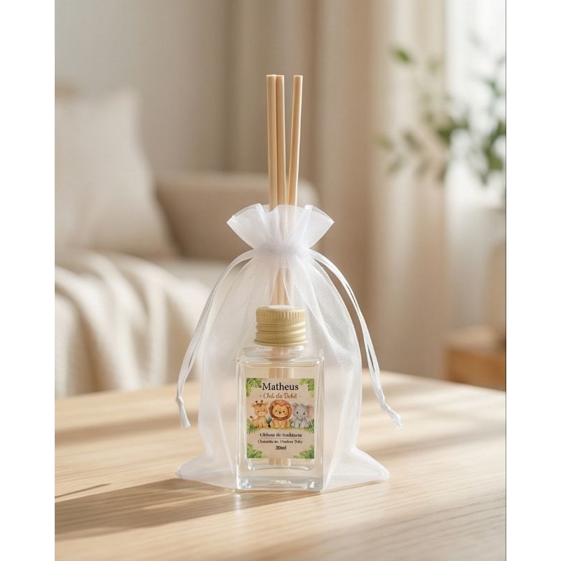 KIT 30un Aromatizador de Ambiente 30ml Personalizado | Lembrancinha Chá de Bebê, Maternidade e Eventos