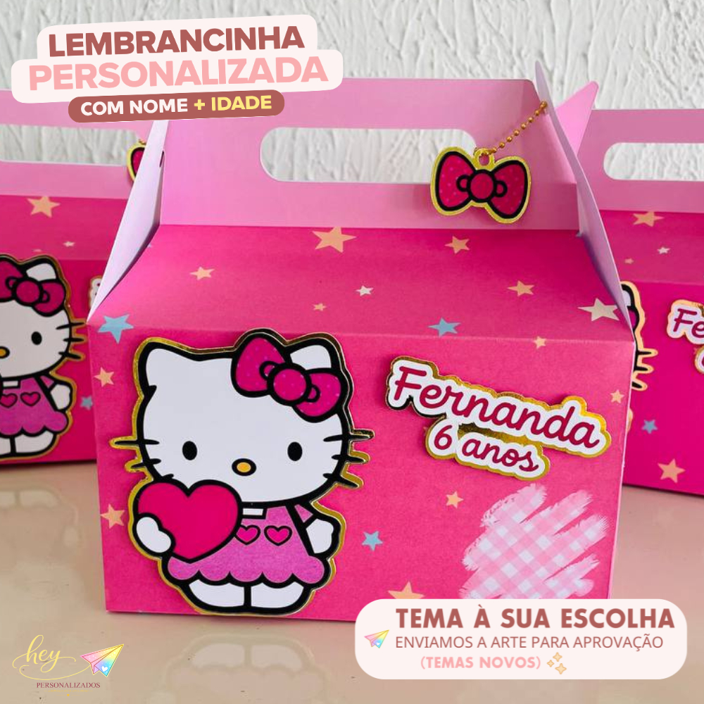 25/30/40 Lembrancinha Personalizada | Caixa Maleta | Nome e Idade | Festa Escolar | Aniversário Infantil