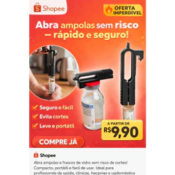 Abridor de Ampolas e Frascos Portátil Chaveiro | Seguro, Prático e Resistente