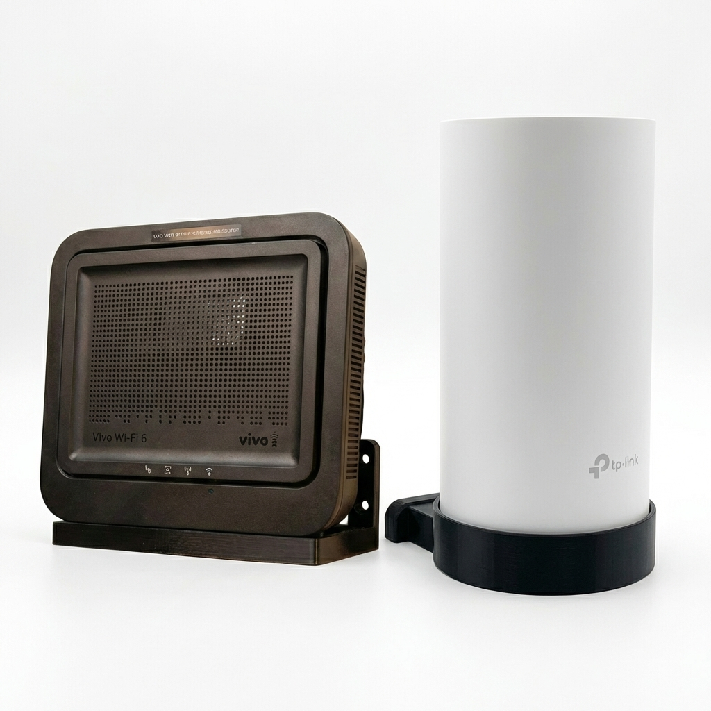 Kit Wi-Fi Suporte de Parede Vivo Fibra 6 MitraStar + TP-Link Deco