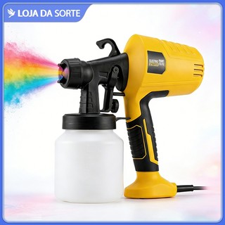 Pistola de Pintura Elétrica 800ml Pulverizador de Tinta Portátil para Parede Madeira Móveis e Reformas