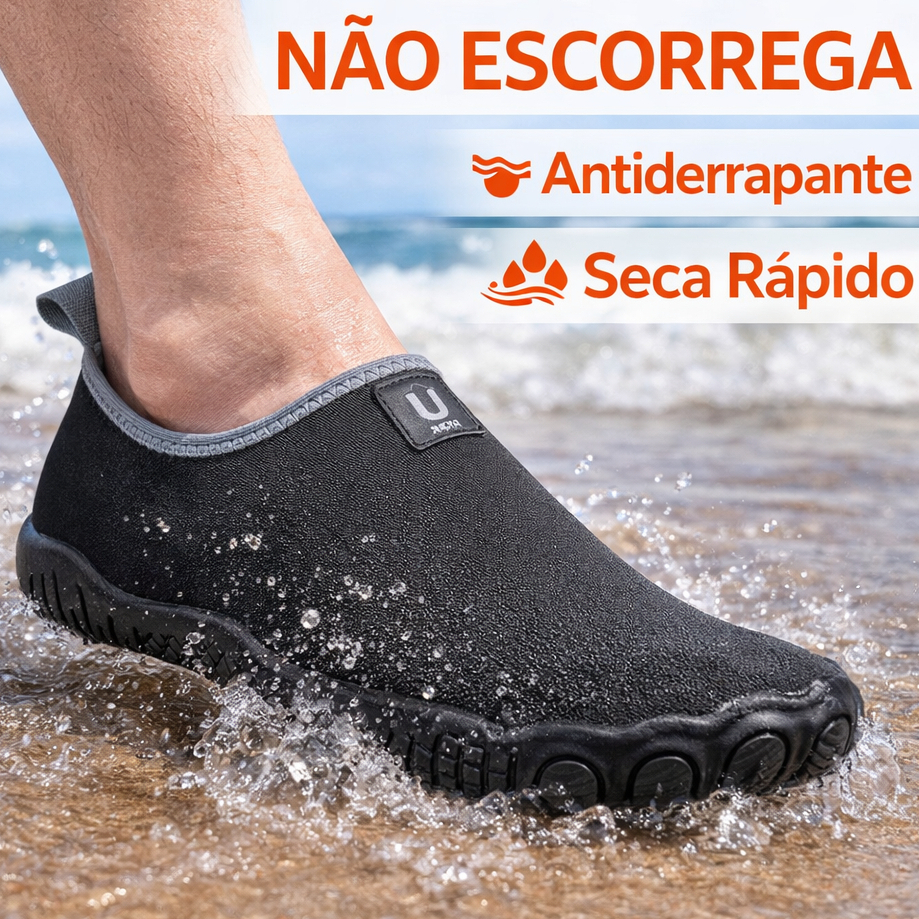 Sapatilha Aquática Unissex Adulto Confortável Calce Fácil Piscina Praia Ciclismo Antiderrapante Leve