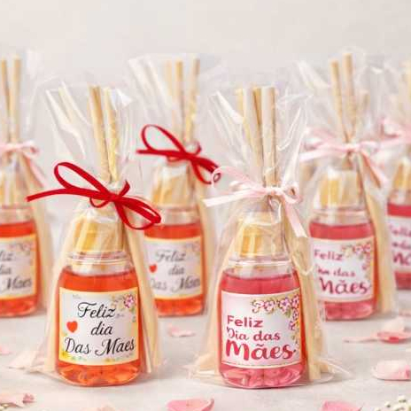 Kit 20 Lembrancinhas Dias das Mães Presente Mini Difusor Cheirinho de Casa Para Cliente mimo