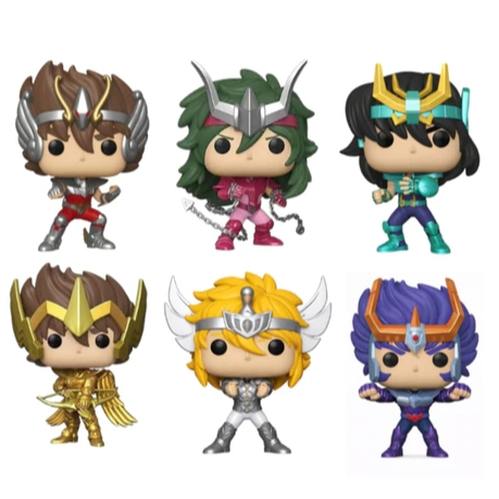 Coleção Bonecos de Vinil Os Cavaleiros do Zodíaco - Seiya, Shiryu, Hyoga, Shun e Ikki