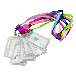 KIT 5 Cordão com Porta Crachá Vertical Duplo e Roller Retrátil em Oferta na Shopee