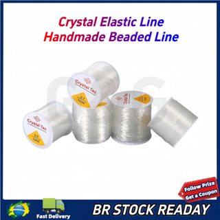 ✅[BR Seller]Fio de Silicone Elástico Pulseira 100 metros 0.5mm 0.6mm 0.7mm 0.8mm 1mm Resistente Crystal TEC em Oferta na Shopee