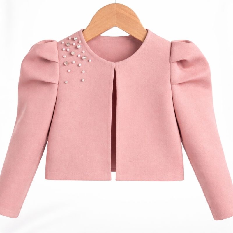 casaquinho jaqueta  infantil menina tecido alfaiataria