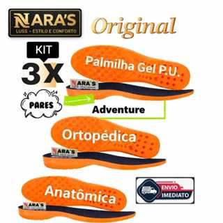 Palmilha Ortopédica Anatômica Anti-impacto Gel P.U Extra Macia Antibacteriana Furos Redz Umidade pês em Oferta na Shopee