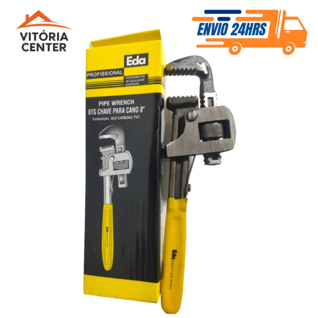 Chave De Grifo Cano Inglesa Jacaré Aperto 8 e 10 Polegadas