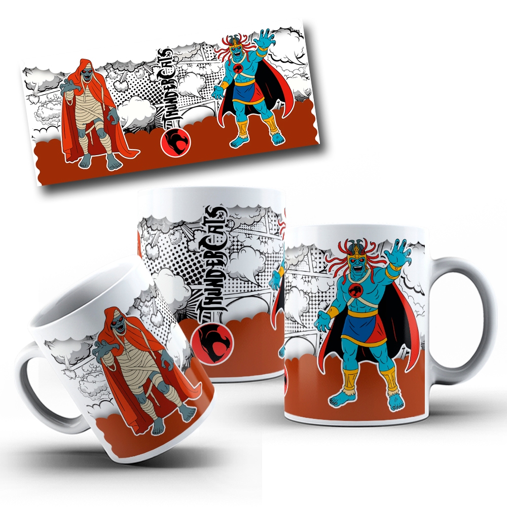 Caneca Personalizada Vilões Thunder Cats 2 Formas de Mumm-Ra ThunderCats Alta Qualidade Full HD 3040