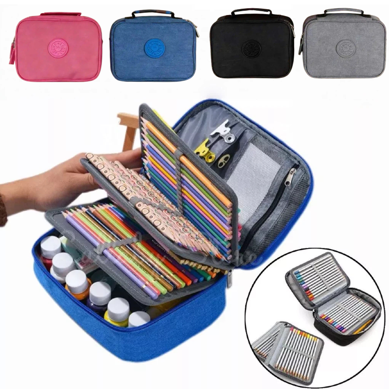 Novo Estojo Escolar para Material Escolar,Bolsa para Canetas,Bolsa Organizadora para Artes e Pintura,Estojo Grande para