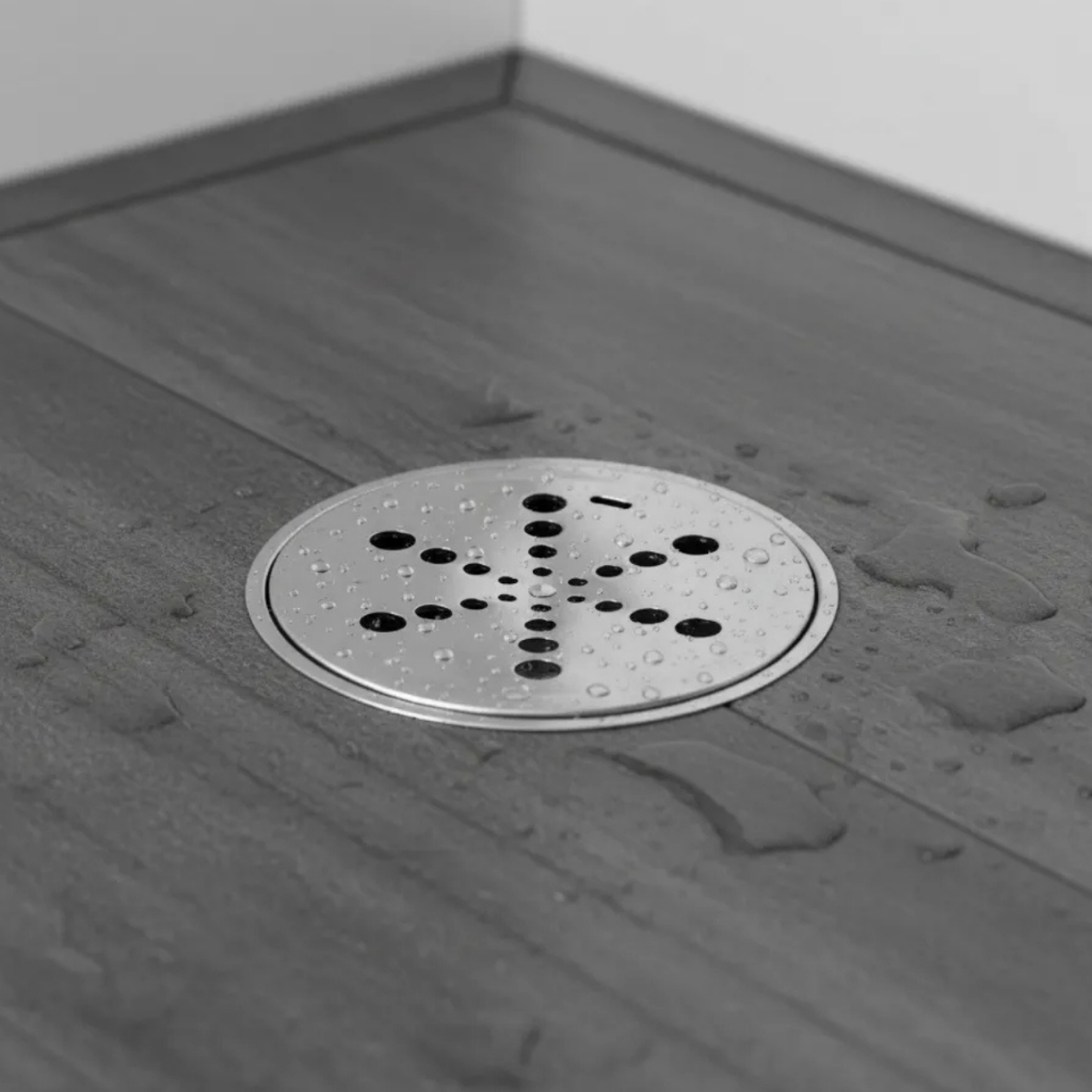 Ralo Tampa Grelha Inox Para Banheiro/Area Gourmet Redondo 10x10 C Fecho E Com Caixilho