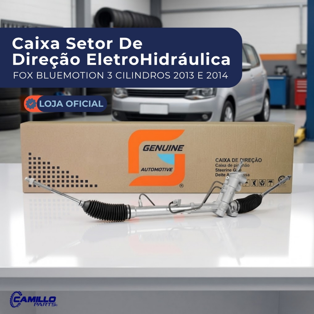 Caixa Setor Direção Eletro Hidráulica Fox Bluemotion 3 Cilindros 2013 a 2014 Polo 2007 a 2013