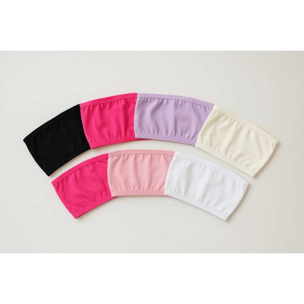 kit 4 top faixa sem alça infantil juvenil cotton confortavel escolar