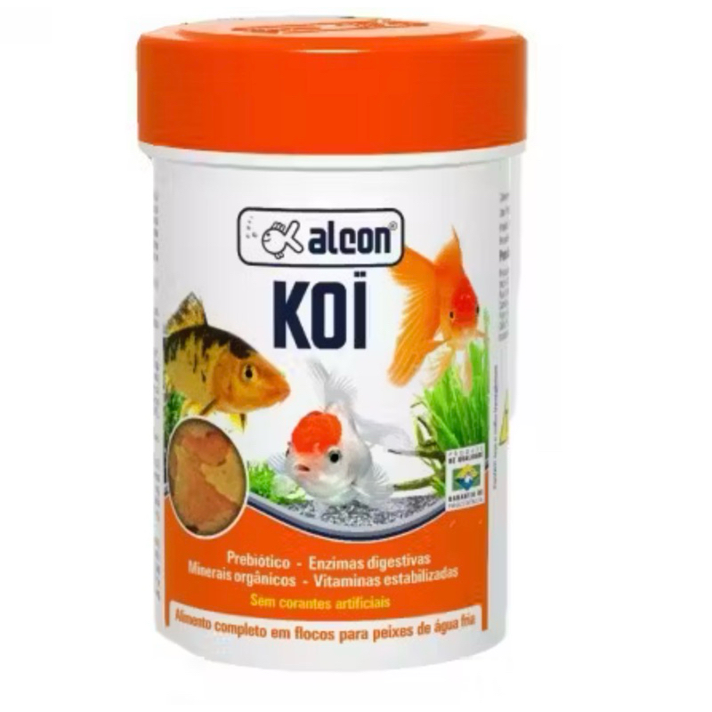Ração Alcon Koi 20g - Alimento Em Flocos Para Carpas e Peixes de Lago