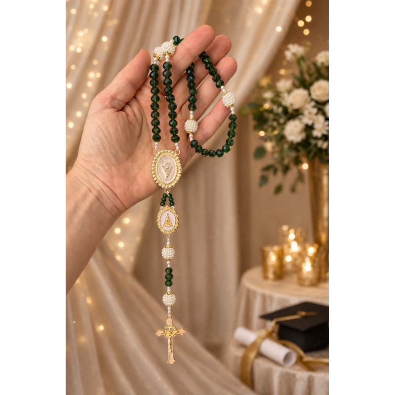 Terço formatura profissão Veterinária (ou outra profissão) kit com caixa para presente e organza Lembrança de formatura em Oferta na Shopee