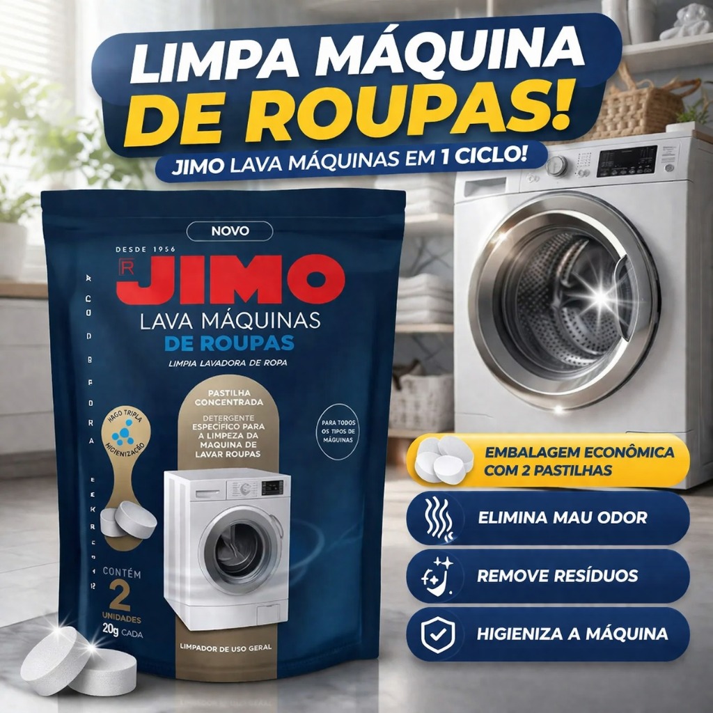 Pastilha Limpa Maquina Lavar Roupas Jimo Remove Limo Odores Residuos Limpeza Profunda 2un 20g Barato em Oferta na Shopee