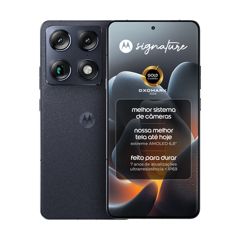 Smartphone Motorola Signature 5G - 512GB 12GB RAM, 3 cameras 50MP Sony Lytia e Zoom 100x, Tela 165hz em Oferta na Shopee