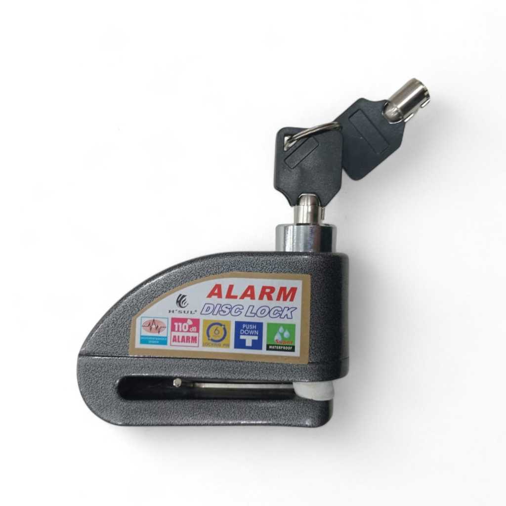 Trava de Disco Freio Cadeado Moto Sensor Sonoro Alarme Anti Roubo Furto Sirene Motocicleta Bicicleta Bike Proteção