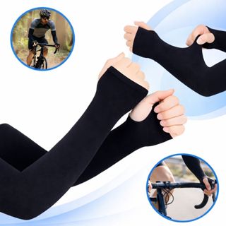 2 Pares Manguito Proteção Solar UV 50+ Premium Mangote Braço de Dedo para Motoqueiro Ciclismo em Oferta na Shopee