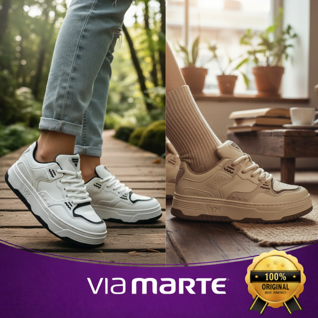 Tênis Feminino Via Marte Plataforma Streetwear Estilo Moderno Casual Dia a Dia Confortável Original em Oferta na Shopee