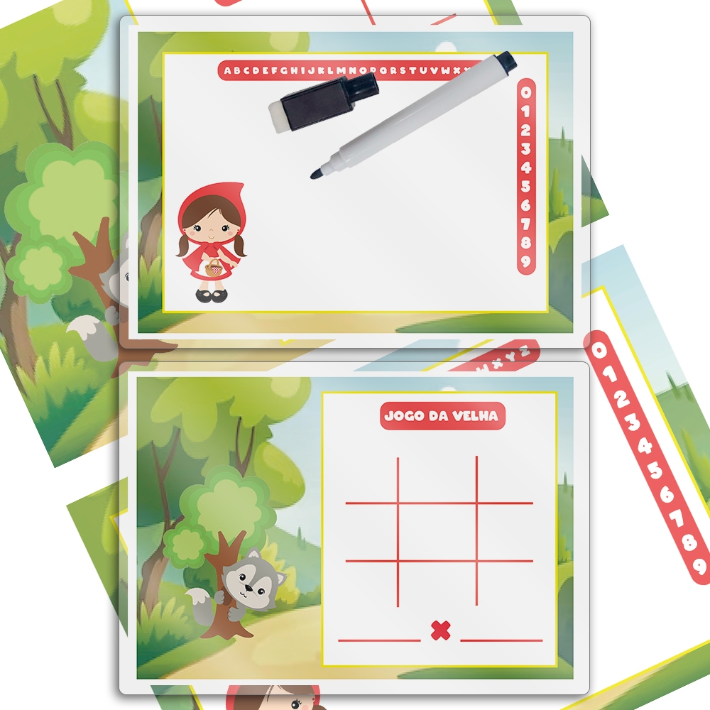 Kit Lousinha Mágica Chapeuzinho Vermelho Educativo Para Festa Infantil Envio Imediato