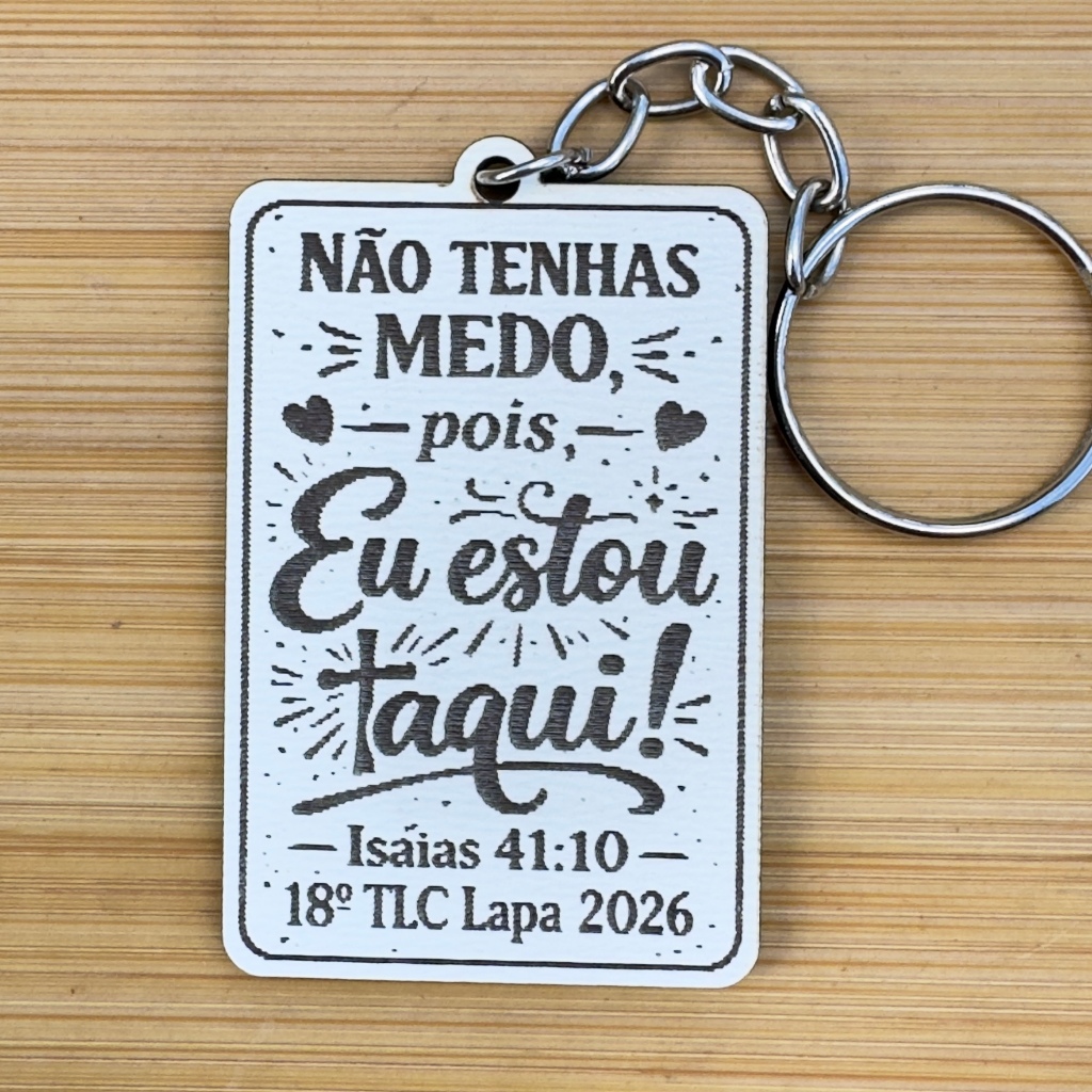 Kit Chaveiros Religioso Frase Bíblica MDF Personalizado Igreja Evento Lembrancinha em Madeira MDF