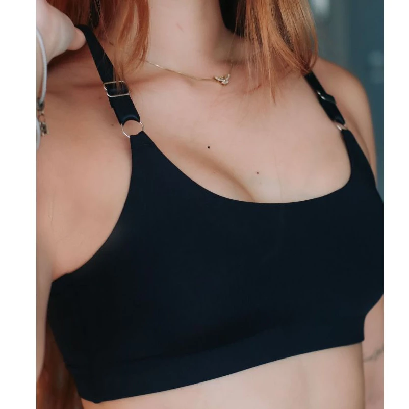 Top Duplo Esportivo Casual Regulável Sutiã Leve Compressão Fitness — imagem 1