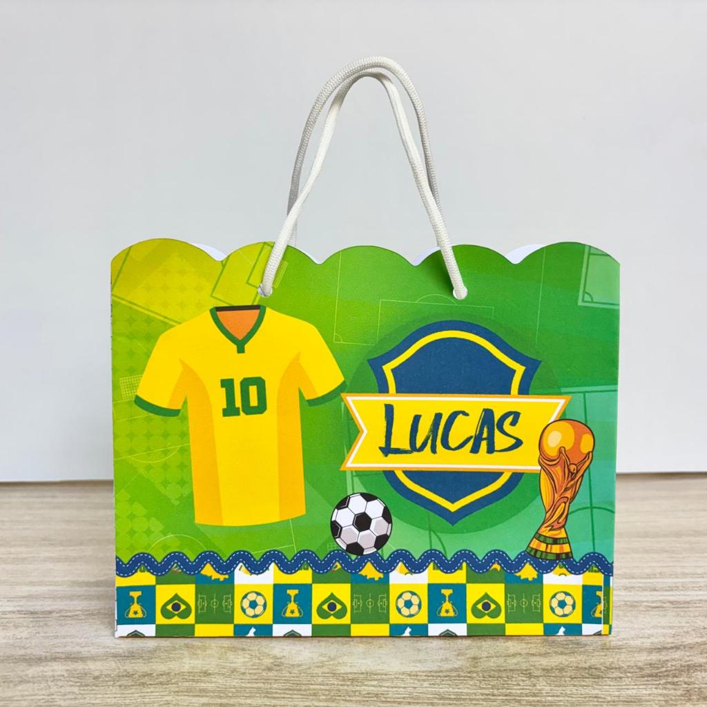 Sacola G Copa do Mundo 2026 Personalizada | Lembrancinha Festa Infantil - PEGUE E MONTE