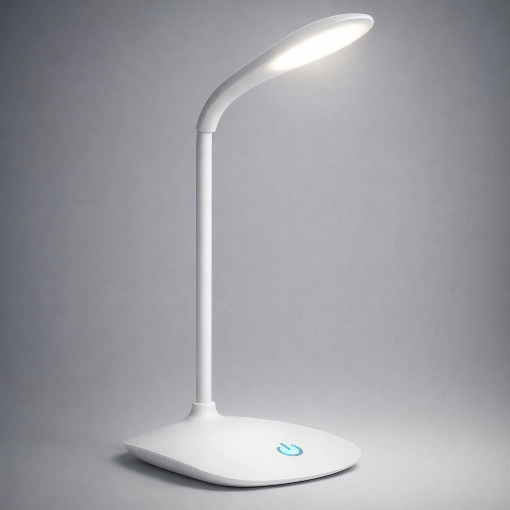 Luminária Mesa LED Recarregável Articulada Touch Flexível Estudo