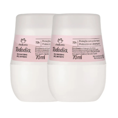 Kit Desodorante Roll-on Pele Uniforme .Natura Contêm 2 Unidades