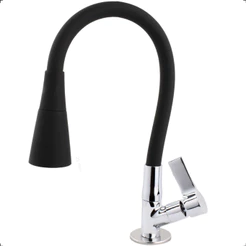Torneira Gourmet Mesa Cozinha Bancada Pia Flexível Metal Mix