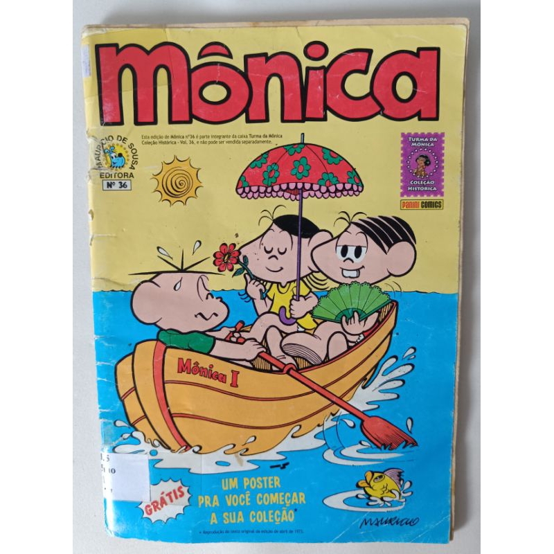 Gibi Turma da Mônica n°36 Coleção Histórica revista em quadrinhos Maurício de Souza infantil HQ colecionador